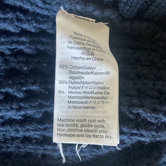 J. Crew Chunky Knit Turtleneck in Navy - Picture 7 of 7